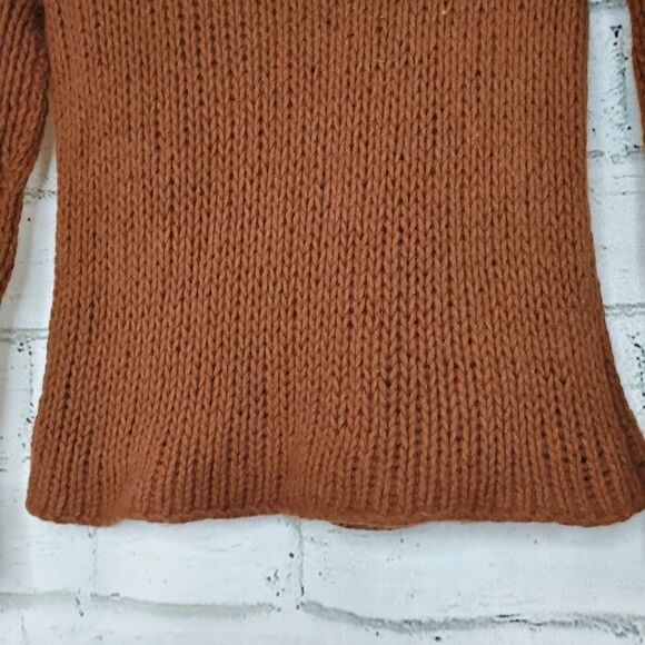 Vince wool blend large chinky knit sweater brown Small womens - Picture 3 of 6